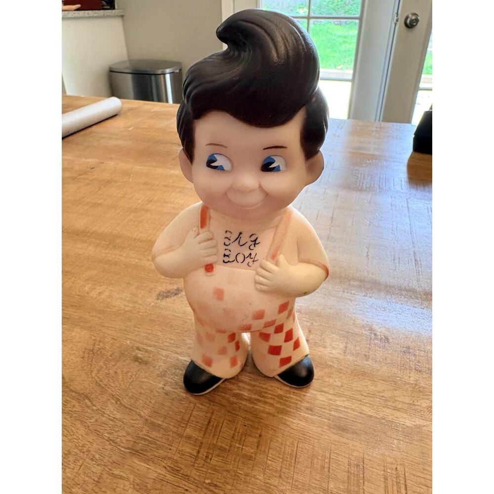 Big Boy Restaurant Plastic Rubber Coin Bank Restaurant Souvenir Vintage